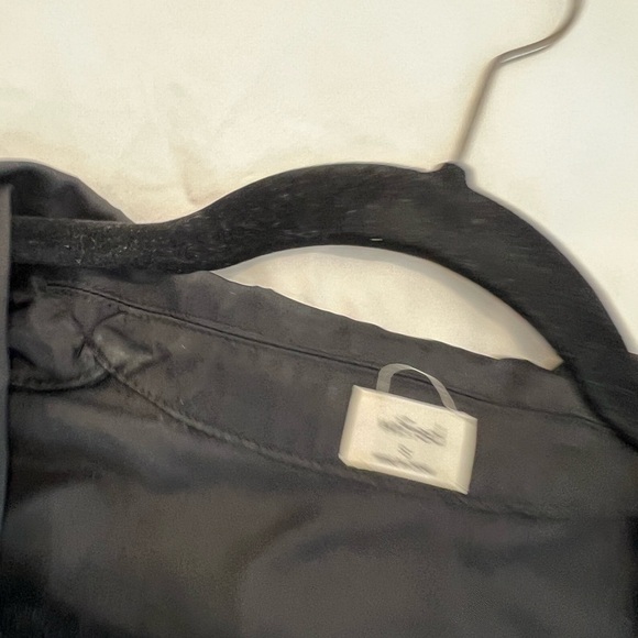 Aritzia Wilfred Tie-Front Satin Blouse - Black - Picture 4 of 4